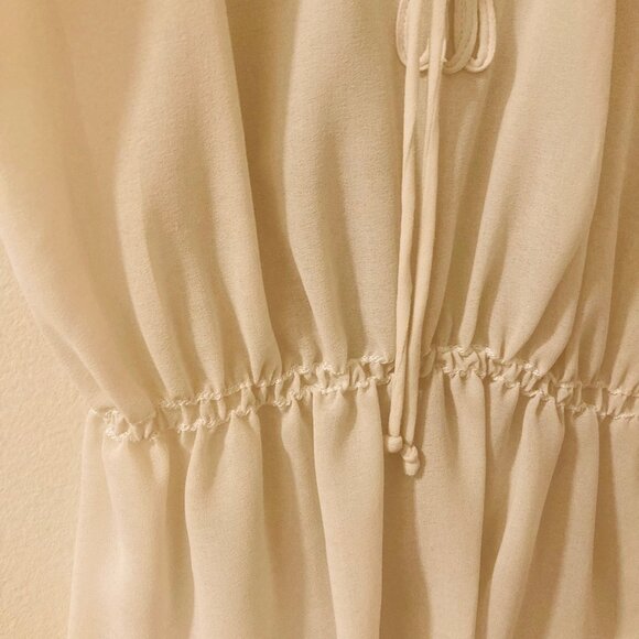 Max Studio Cream Flutter Sleeve Blouse Fairycore Size SP - Picture 4 of 8
